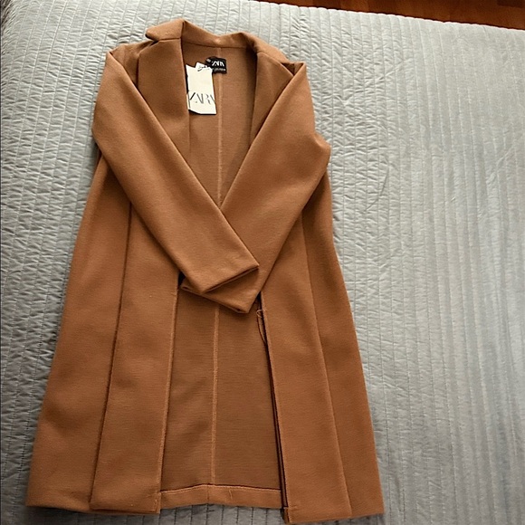 Zara Tan Long Coat - Picture 1 of 2